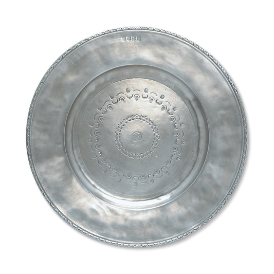 Engraved Round Platter, Large by Match Pewter