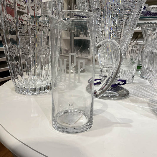 Etched Monogram All Purpose Pitcher