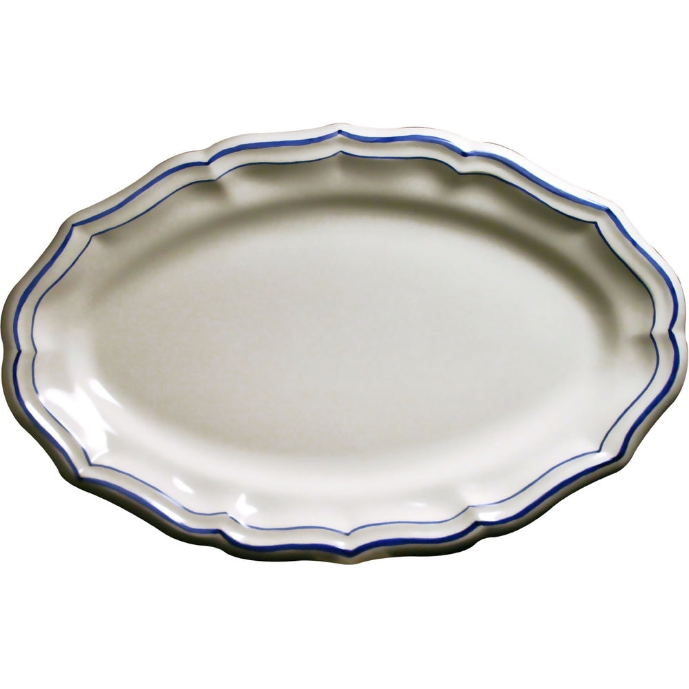 Filet Bleu Oval Platter by Gien France