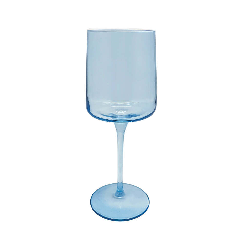 Fine Line Light Blue with White Rim Wine Glass - Thumbnail 2