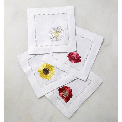 Fiori Cocktail Napkin - Set of 4 by SFERRA