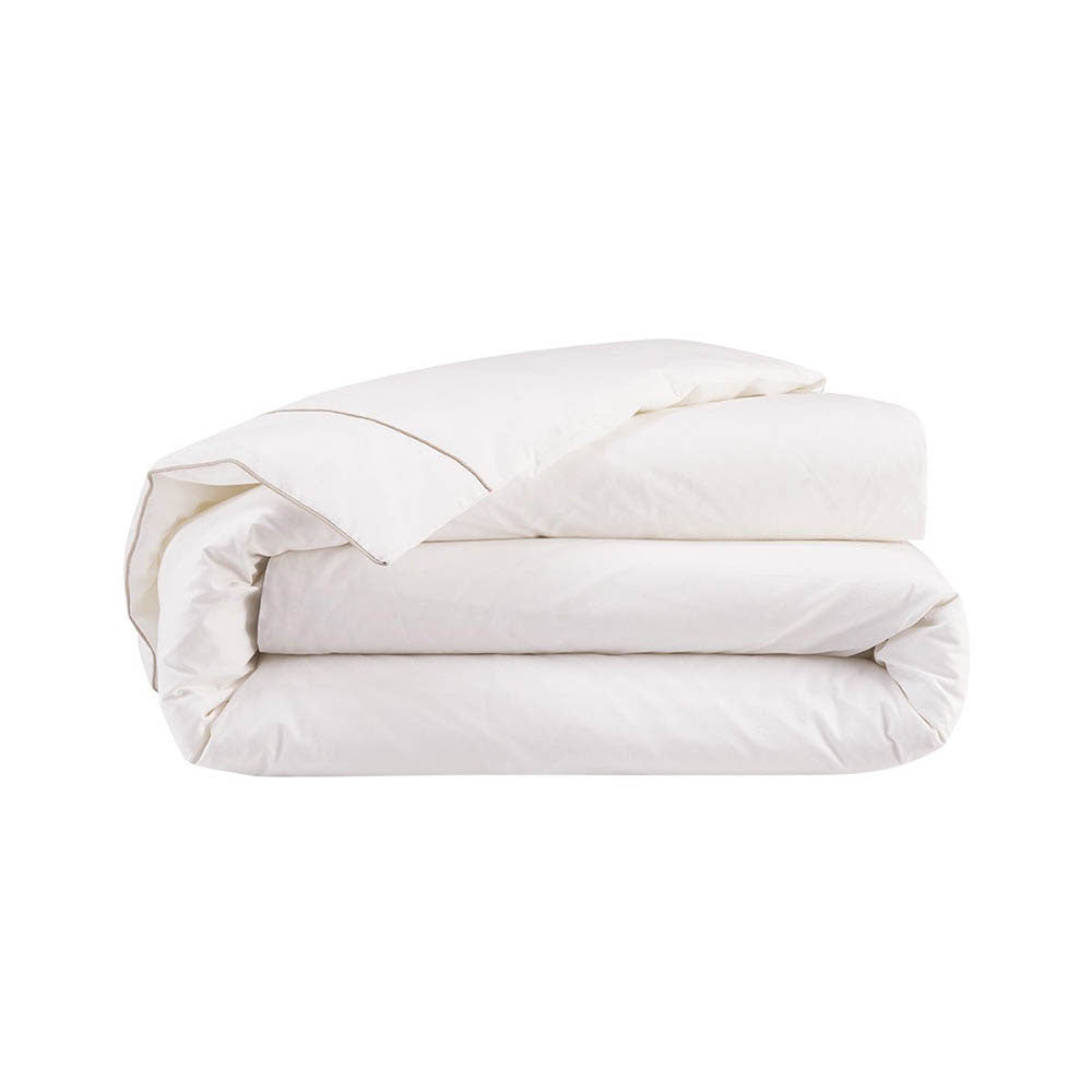 Flandre Luxury White Fitted Sheet by Yves Delorme Additional Image - 12