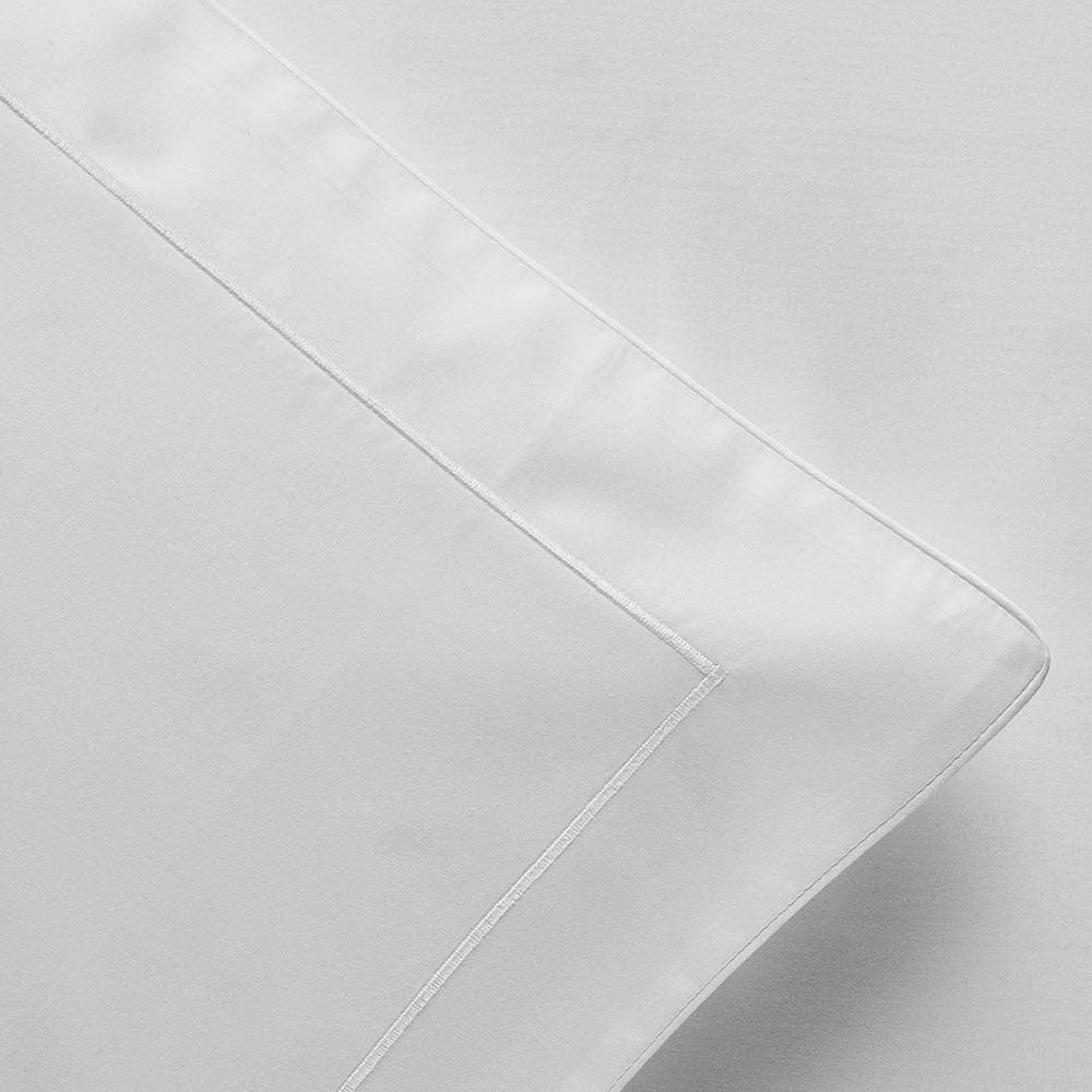 Flandre Luxury White Fitted Sheet by Yves Delorme Additional Image - 1