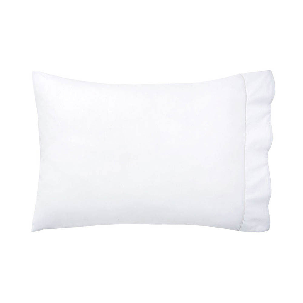Flandre Luxury White Fitted Sheet by Yves Delorme Additional Image - 4