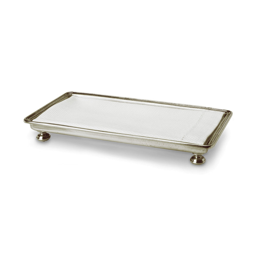 Footed Guest Towel Tray by Match Pewter