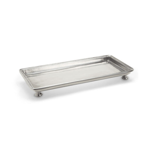Footed Rectangle Service/Vanity Tray, Small by Match Pewter