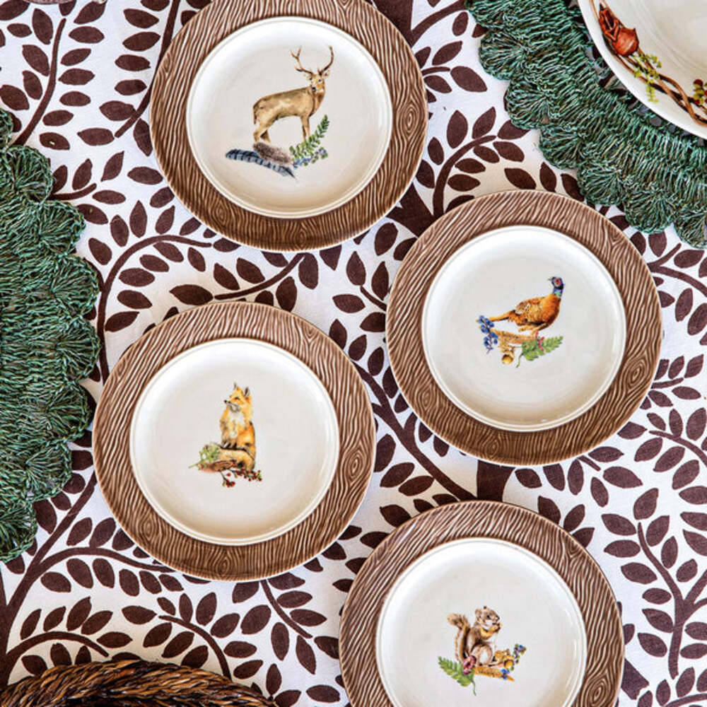 Forest Walk Animal Side/Cocktail Plate Assorted - Set of 4 by Juliska Additional Image-2