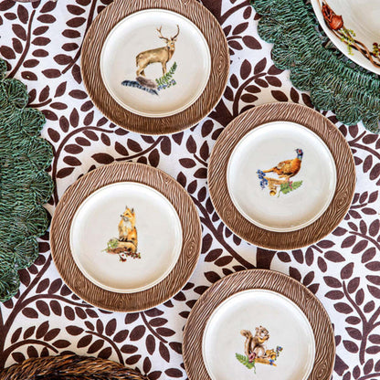 Forest Walk Animal Side/Cocktail Plate Assorted - Set of 4 by Juliska Additional Image-2