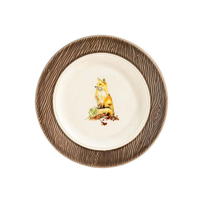 Forest Walk Animal Side/Cocktail Plate Assorted - Set of 4 by Juliska Additional Image-6