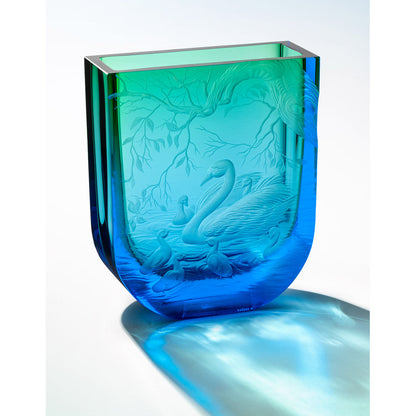 Four Seasons Vase With Swan Engraving, 24 cm by Moser Additional image - 1