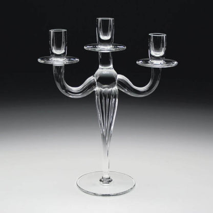 Gaby 3 Branch Table Candelabra (13") by William Yeoward Crystal Additional Image - 1