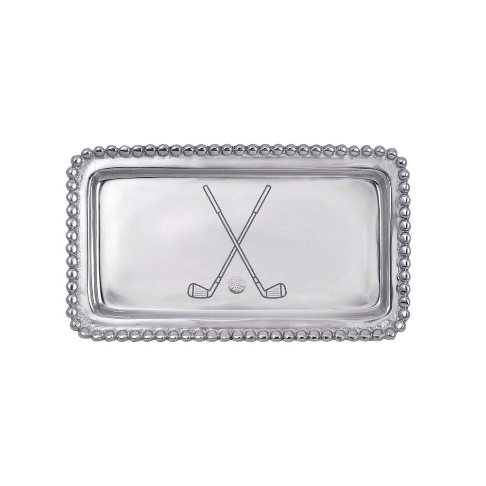 Golf Clubs Beaded Statement Tray by Mariposa