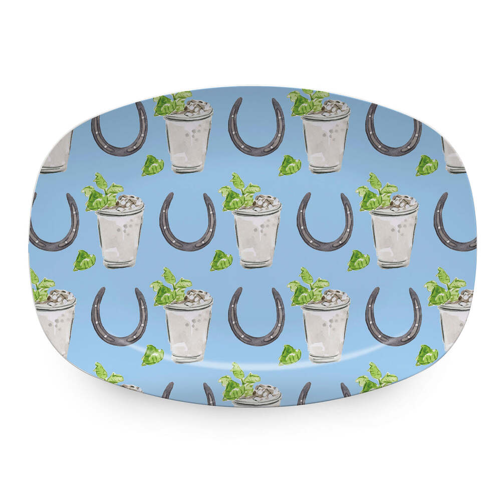 Horseshoes & Juleps Platter by Mariposa