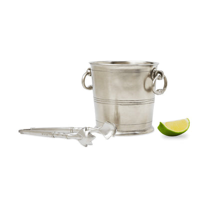 Ice Bucket with Rings With Tongs Set by Match Pewter Additional Image 1