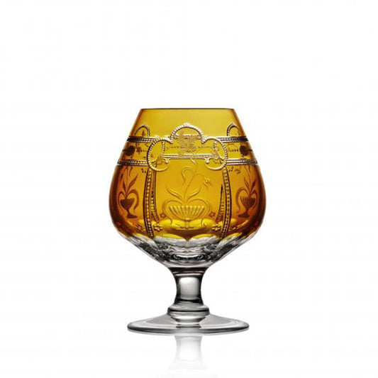 Imperial Amber Brandy Glass by Varga Crystal