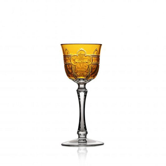 Imperial Amber Cordial Glass by Varga Crystal