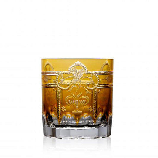 Imperial Amber Old Fashioned Glass by Varga Crystal