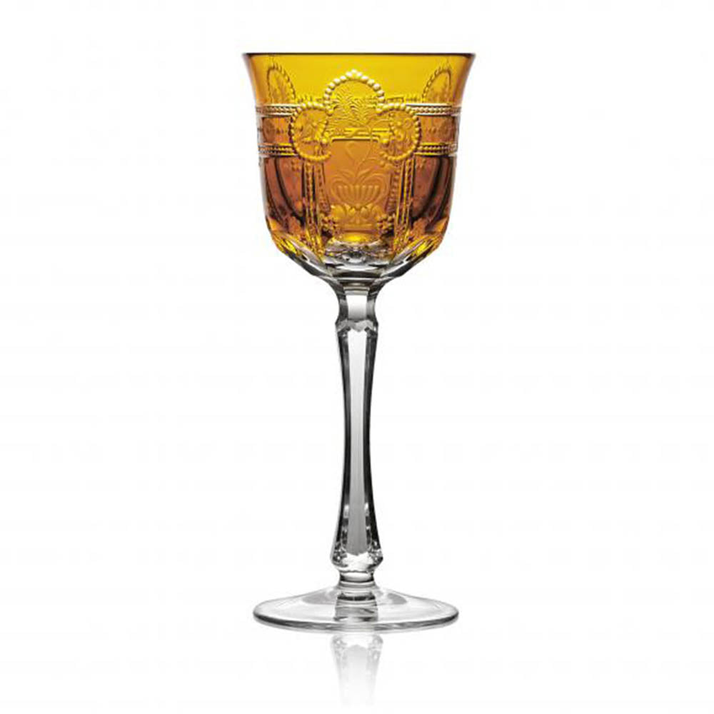 Imperial Amber Wine Hock by Varga Crystal