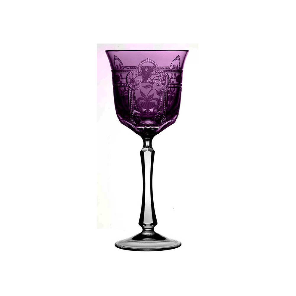 Imperial Amethyst Wine Glass by Varga Crystal