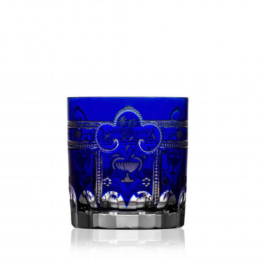 Imperial Cobalt Old Fashioned Glass by Varga Crystal