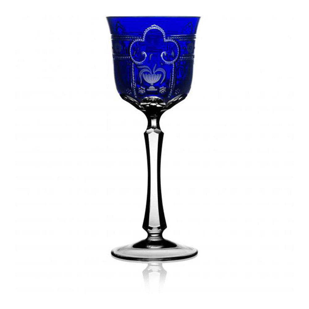 Imperial Cobalt Water Glass by Varga Crystal