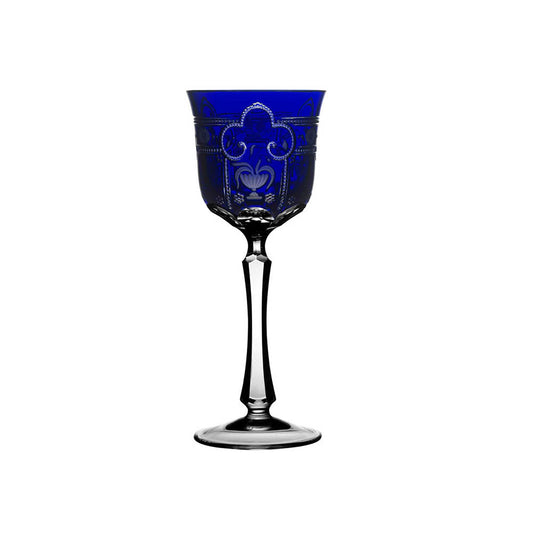 Imperial Cobalt Wine Glass by Varga Crystal