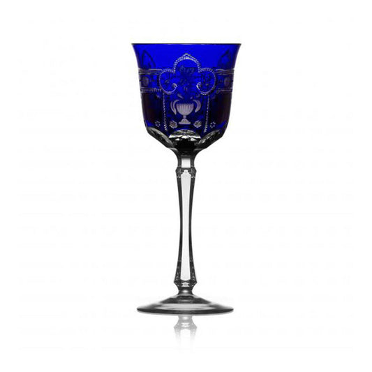 Imperial Cobalt Wine Hock by Varga Crystal