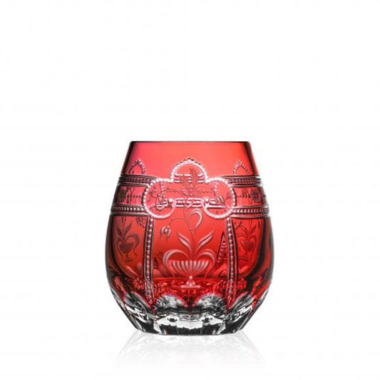 Imperial Raspberry Old Fashioned Glass by Varga Crystal