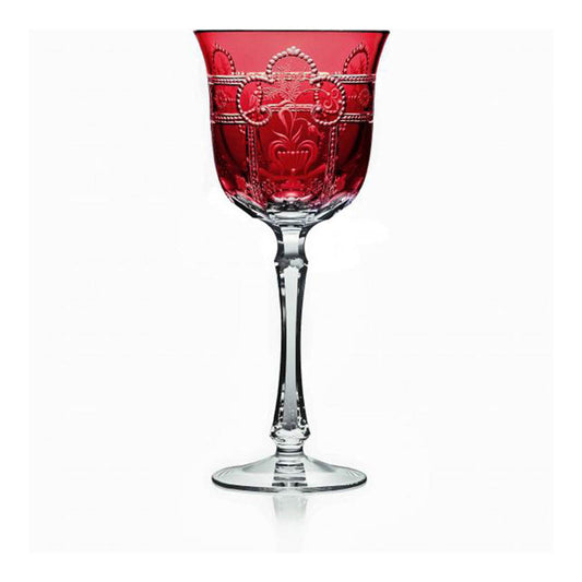 Imperial Raspberry Water Glass by Varga Crystal