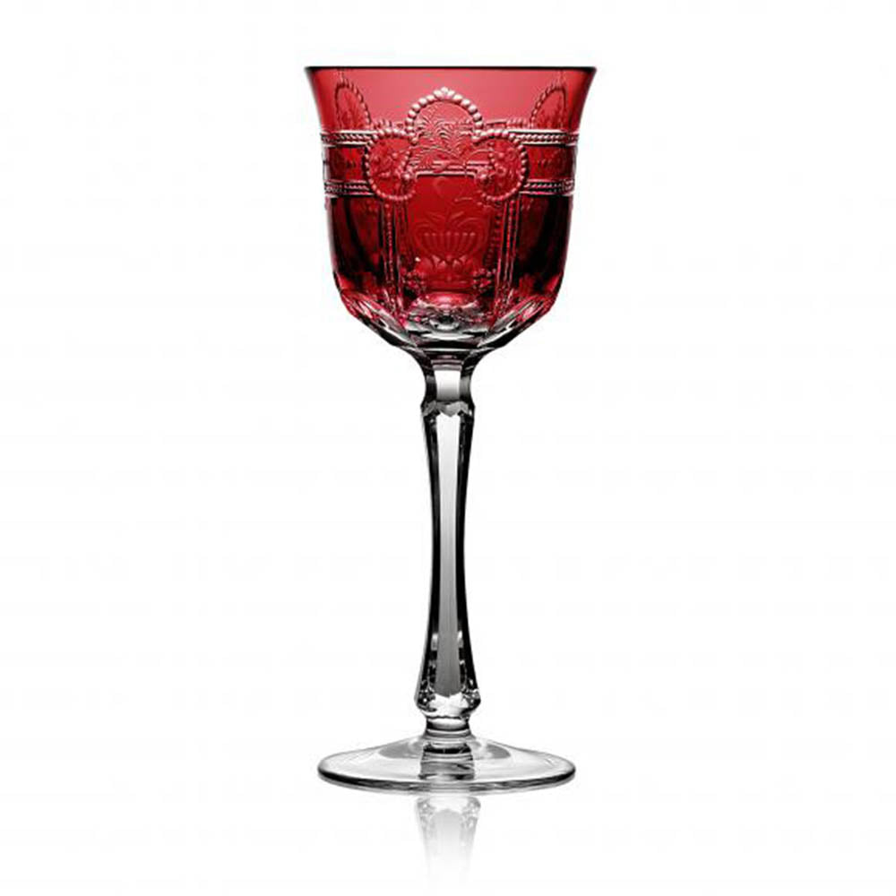 Imperial Raspberry Wine Hock by Varga Crystal