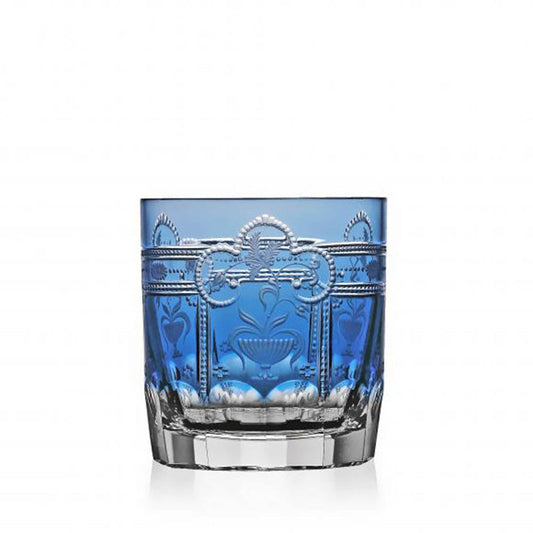 Imperial Sky Blue Old Fashioned Glass by Varga Crystal