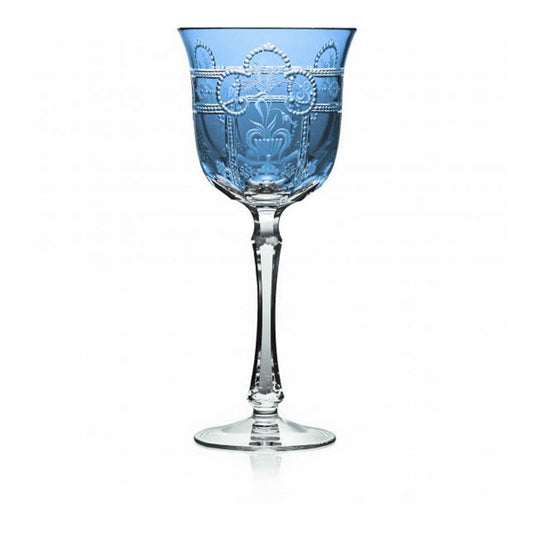 Imperial Sky Blue Water Glass by Varga Crystal