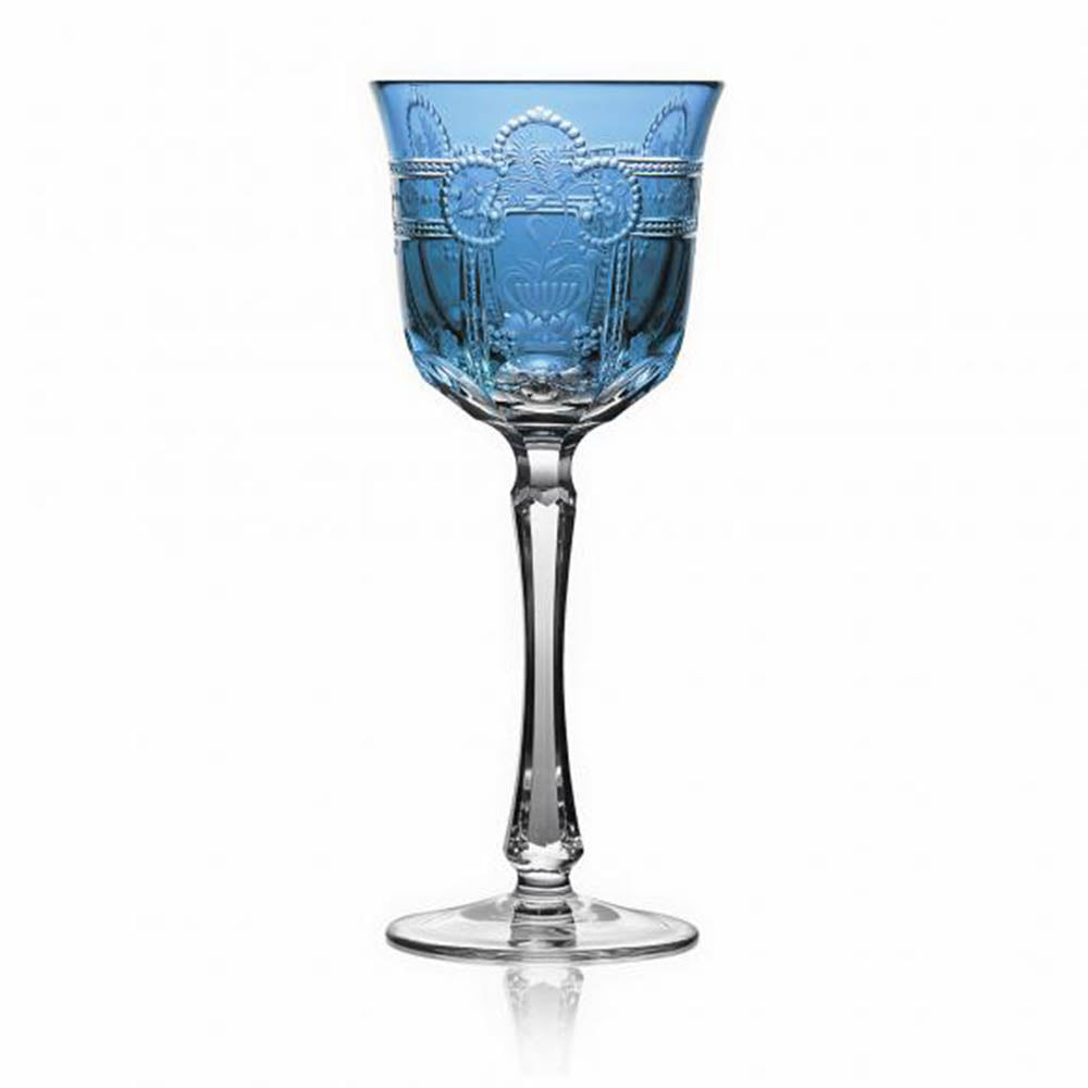 Imperial Sky Blue Wine Hock by Varga Crystal