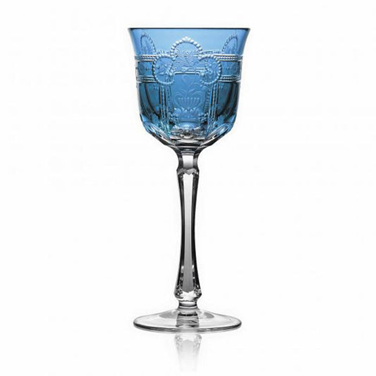 Imperial Sky Blue Wine Hock by Varga Crystal