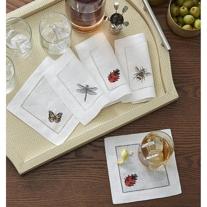 Insetti Set of 4 Cocktail Napkin by SFERRA Additional Image - 1