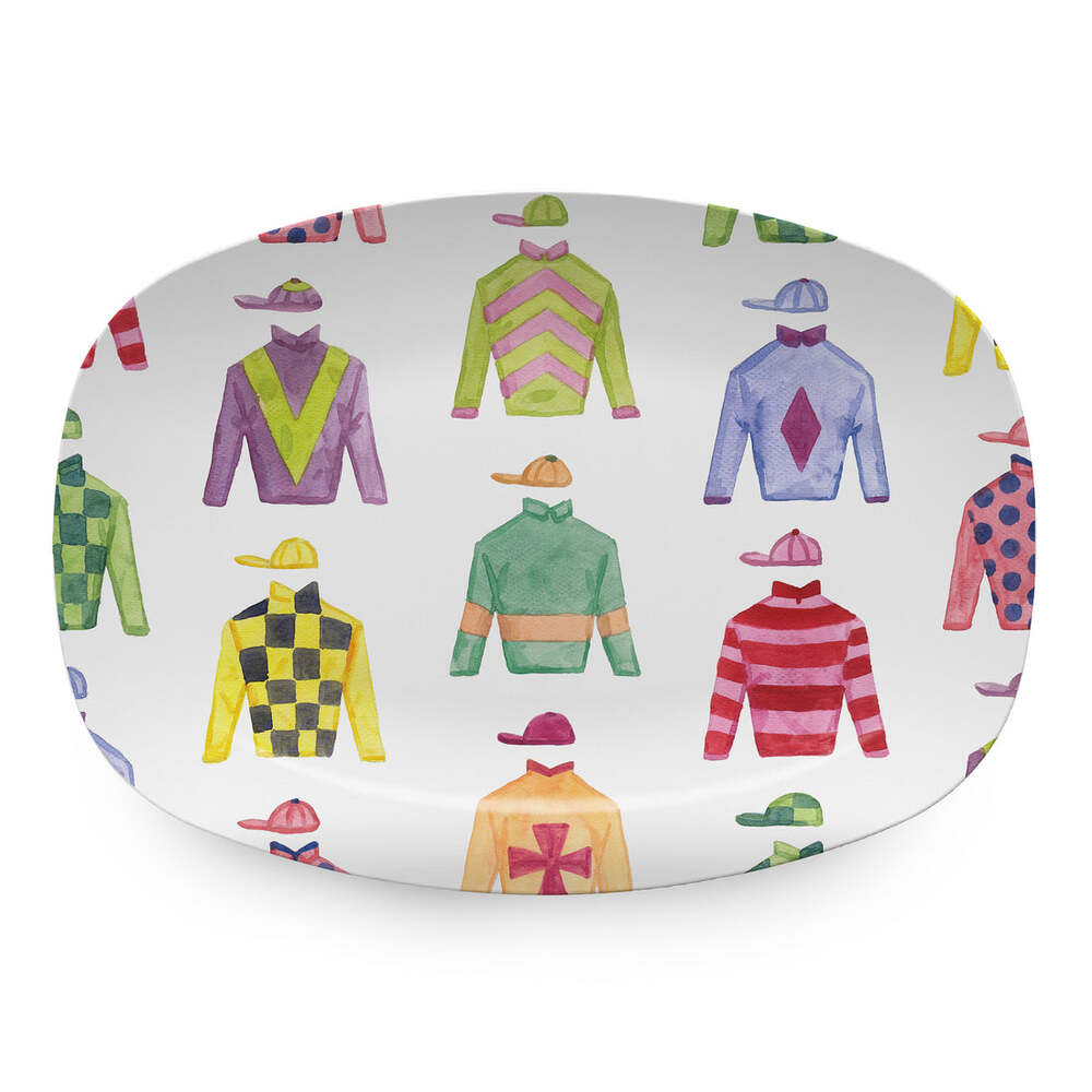 Jockeying For Position Platter by Mariposa