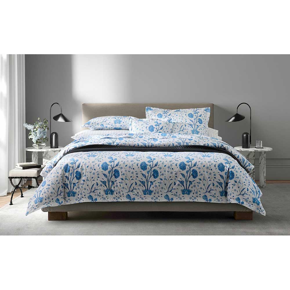 Khilana Blue Luxury Bed Linens by Matouk