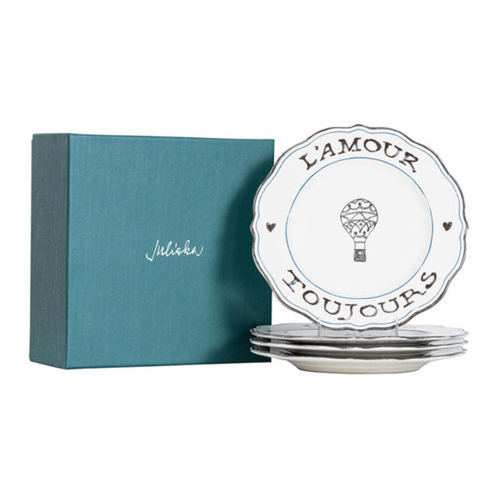 L'Amour Toujours Dessert/Salad Plate Assorted - Set of 4 by Juliska Additional Image-1