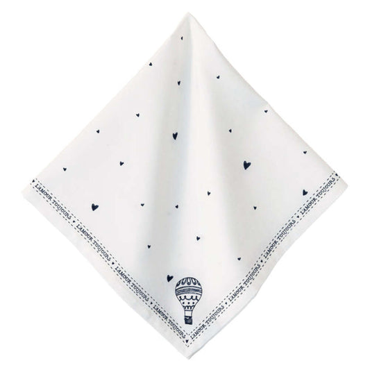 L'Amour Toujours Napkin - White/Black by Juliska