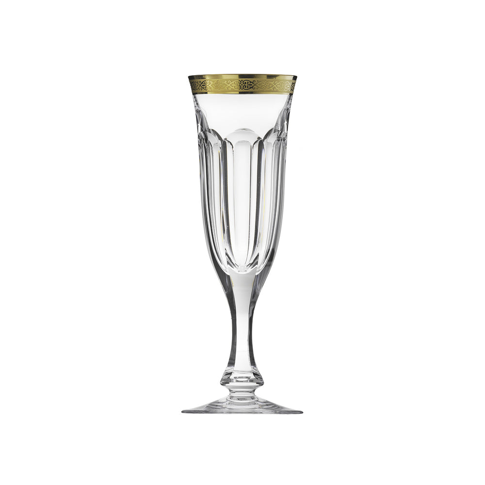 Lady Hamilton Gold Etch Champagne Glass, 140 ml by Moser