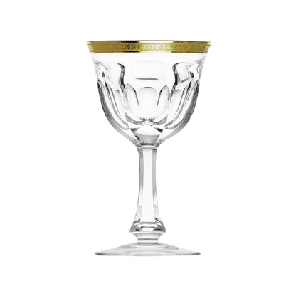 Lady Hamilton Wine Glass, 310 ml with Hand-Painted Gold Decor by Moser