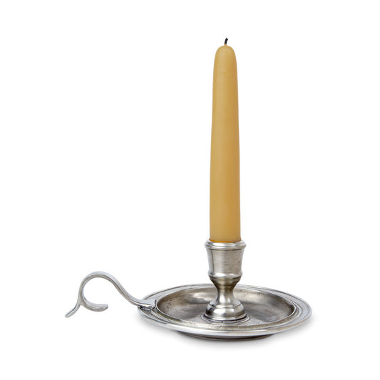 Lago Bedside Candlestick by Match Pewter