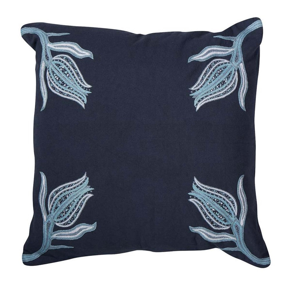 Lalea 20" Pillow Indigo By Bunny Williams Home