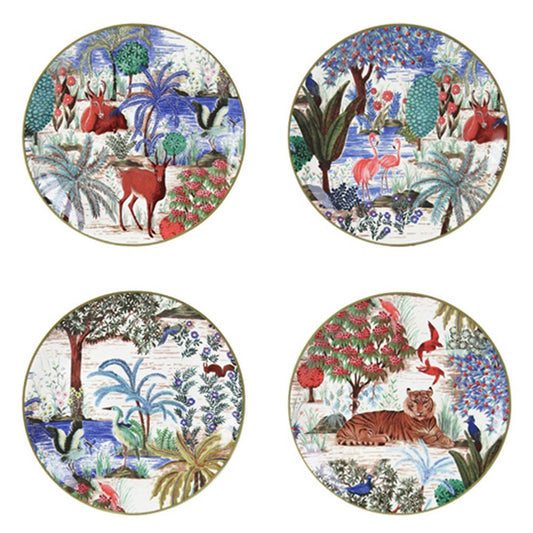 Le Jardin Du Palais Canape Set of Four by Gien France