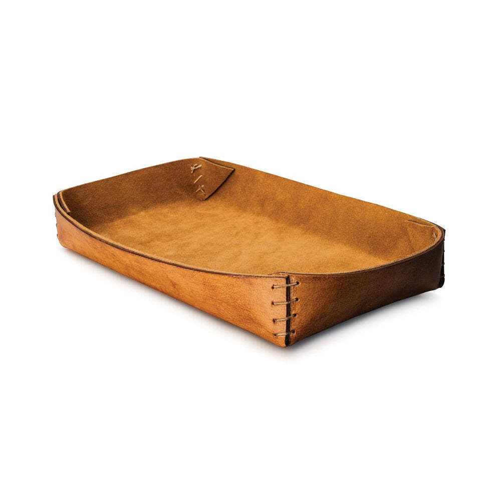 Leather Tray by Simon Pearce