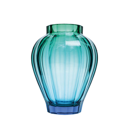 Lirio 33 cm Green Bohemian Crystal Vase by Moser