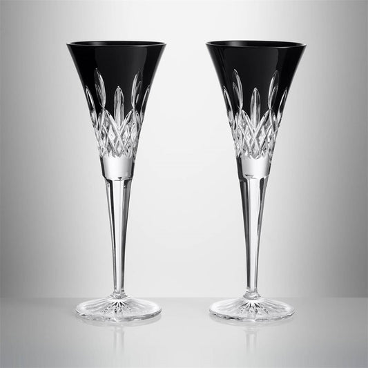 Lismore Black Flute - Pair by Waterford