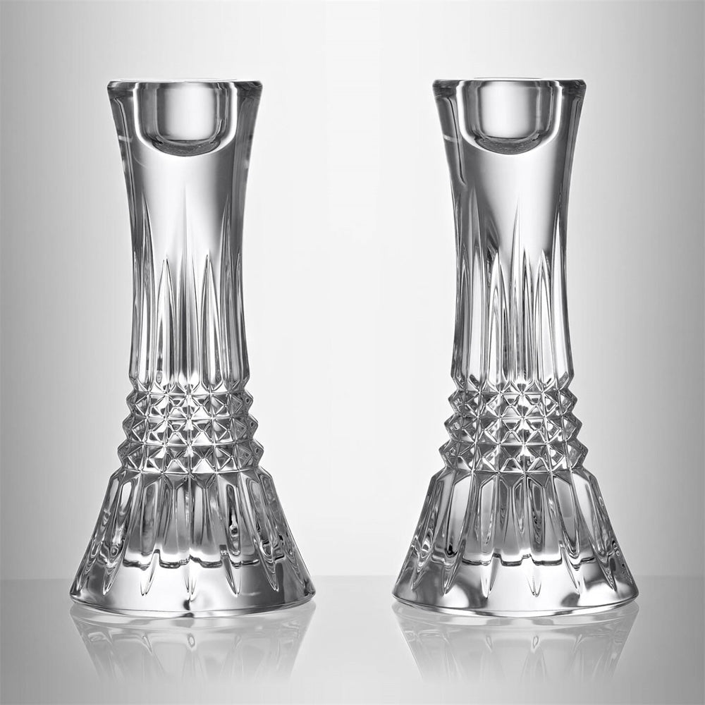Lismore Diamond Candlestick 7" Set of 2 by Waterford