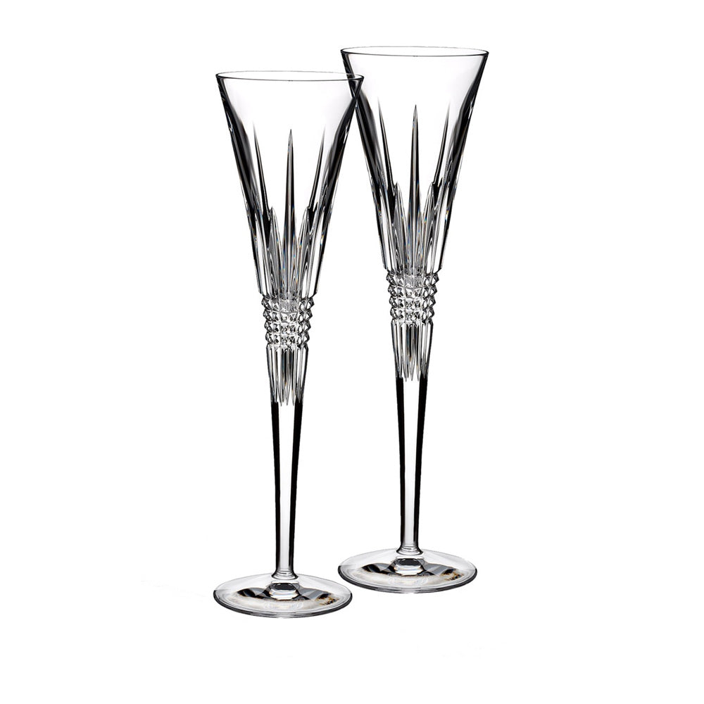 Lismore Diamond Toasting Flutes - Pair by Waterford