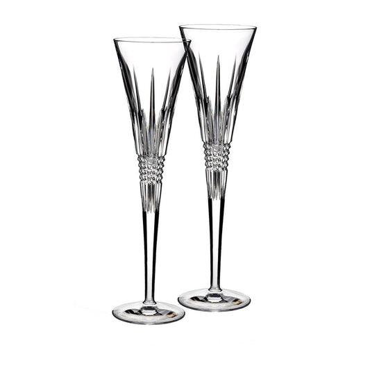 Lismore Diamond Toasting Flutes - Pair by Waterford